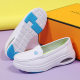 in stock nurse shoes leather women's air cushion soft bottom hollow breathable summer hospital one pedal non-slip work shoes wholesale