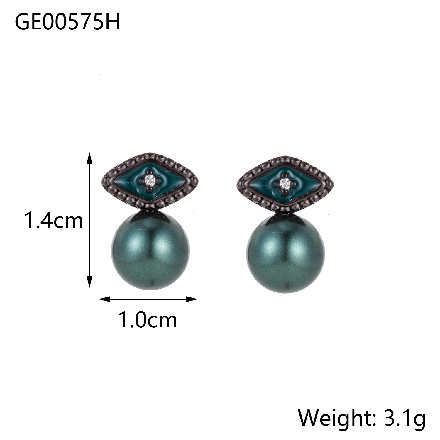 Stainless Steel Black Plating Minimalist Earring