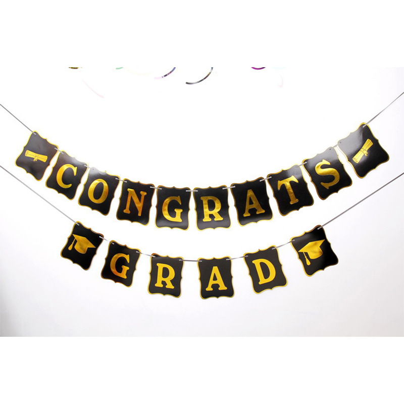 Amazon suministro temporada de graduación fiesta decoración pull flag graduación celebración ceremonia escena diseño banner al por mayor image 8