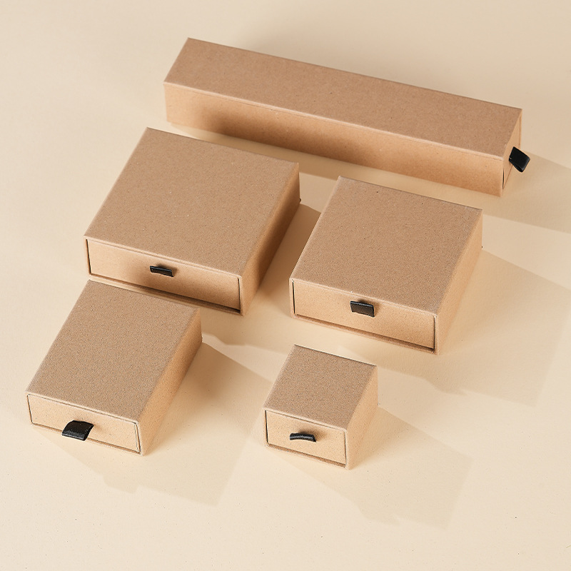 Cajas de joyería tipo cajón, cajas de joyería de papel Kraft en stock, cajas de joyería, cajas de joyería, cajas de embalaje al por mayor