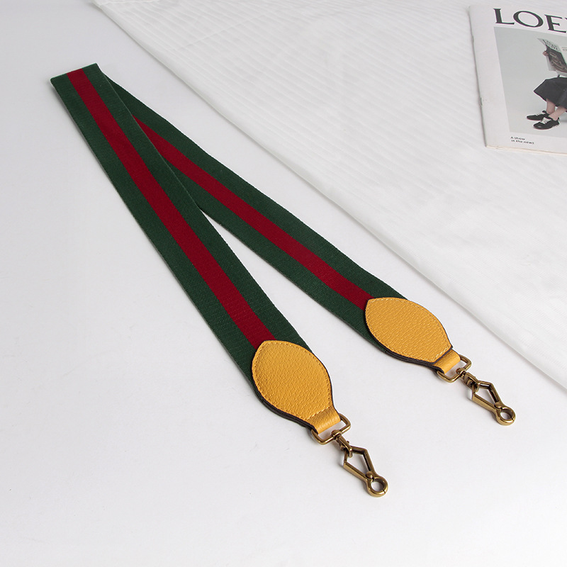 Correa de hombro ancha de cinta GG bolsa de cabeza de tigre bolsa de cámara longitud ajustable cinturón de bolsa de lona de contraste de color rojo y verde