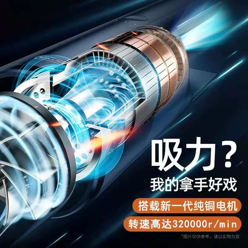 Wireless small handheld vacuum cleaner for car, high power
