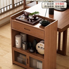 茶叶架子置物架多层收纳茶具展示柜茶室小型博古架实木新中式防尘