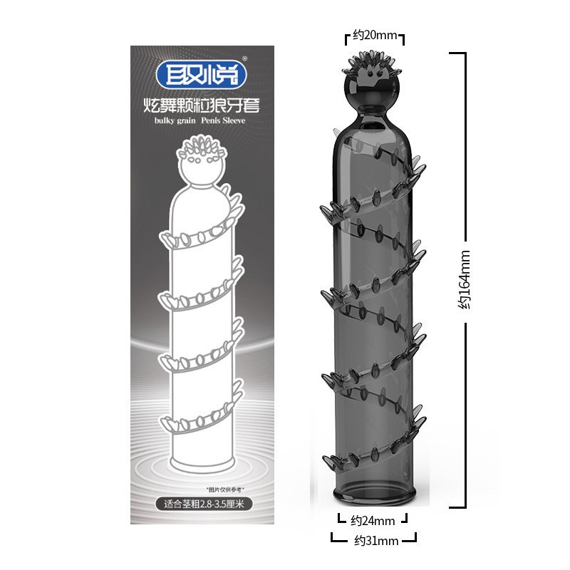 Dientes de lobo granulares Pleasure-Dazzling Dance (negro transparente) 6922359308405