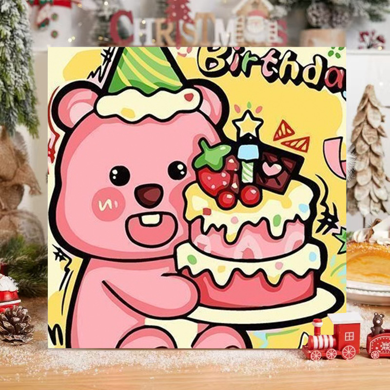 现货批发数字油画diy填色儿童简约手绘涂鸦新中式摆摊丙烯油画|undefined