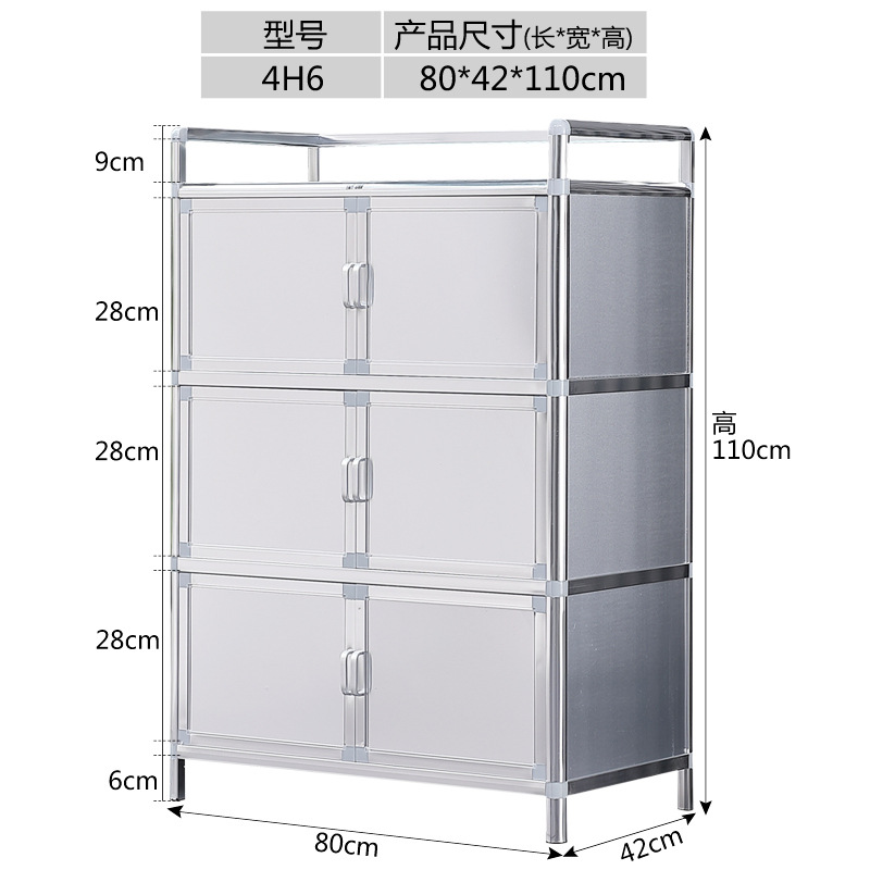 Gabinete de cocina Gabinete de aluminio Gabinete de té Gabinete de cocina Gabinete de balcón Gabinete de almacenamiento Gabinete de comedor moderno y simple