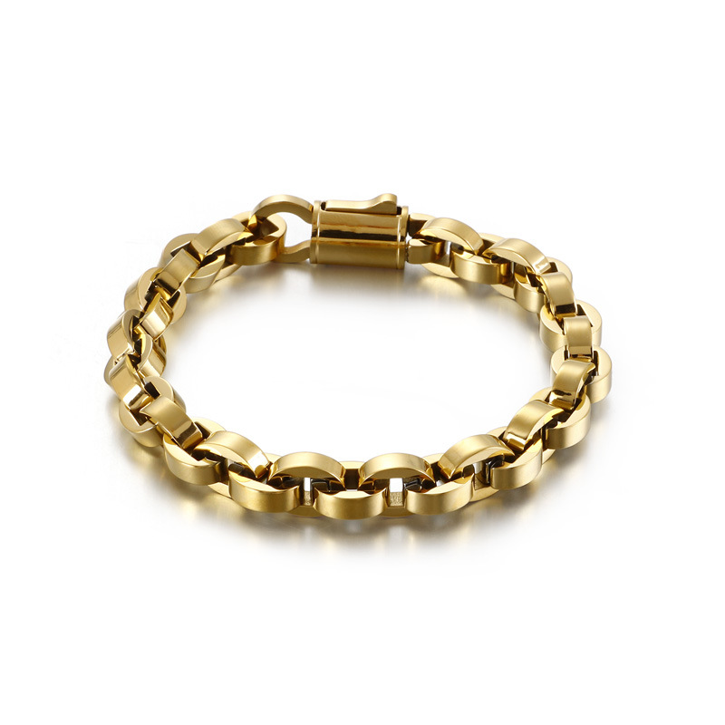Fashionable trend geometric bracelet stainless steel hip-hop style