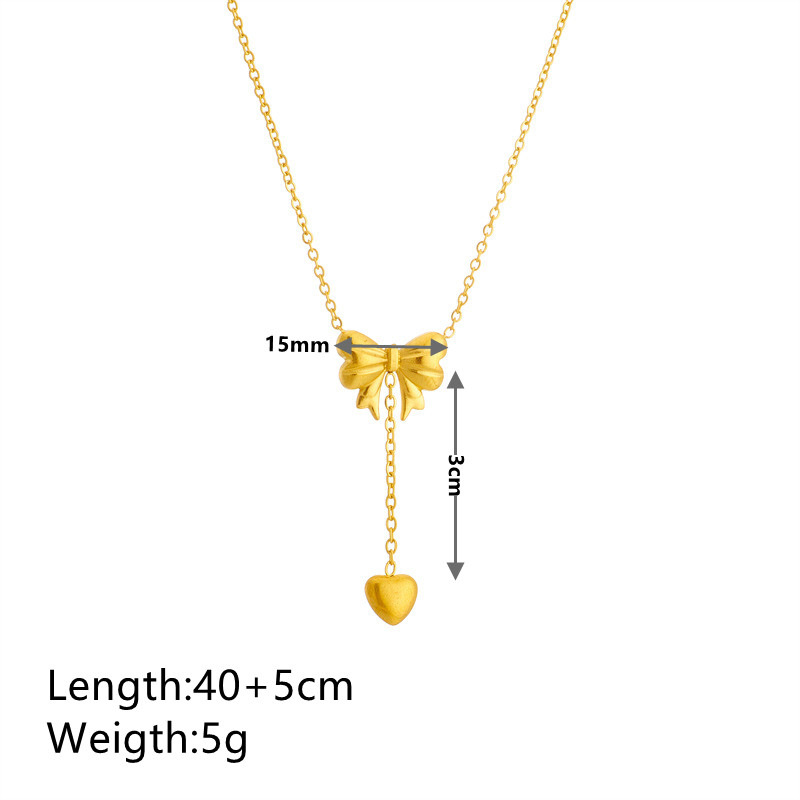 Collar lazo con borla, largo, mujer elegante, colgante amor, estilo veraniego