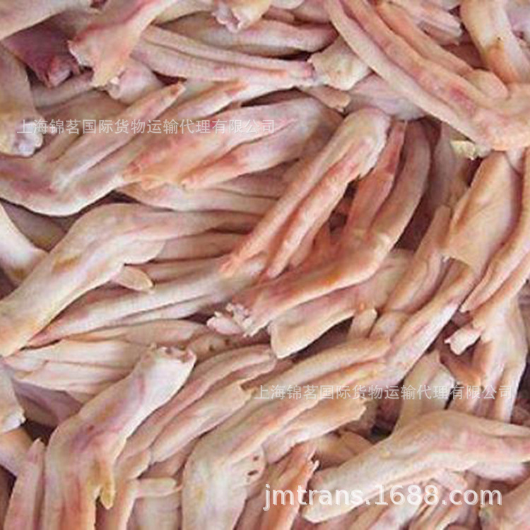 进口冻品 冷链食品 冷冻鸡翅 冷冻鸡爪 清关拖车 冷链物流