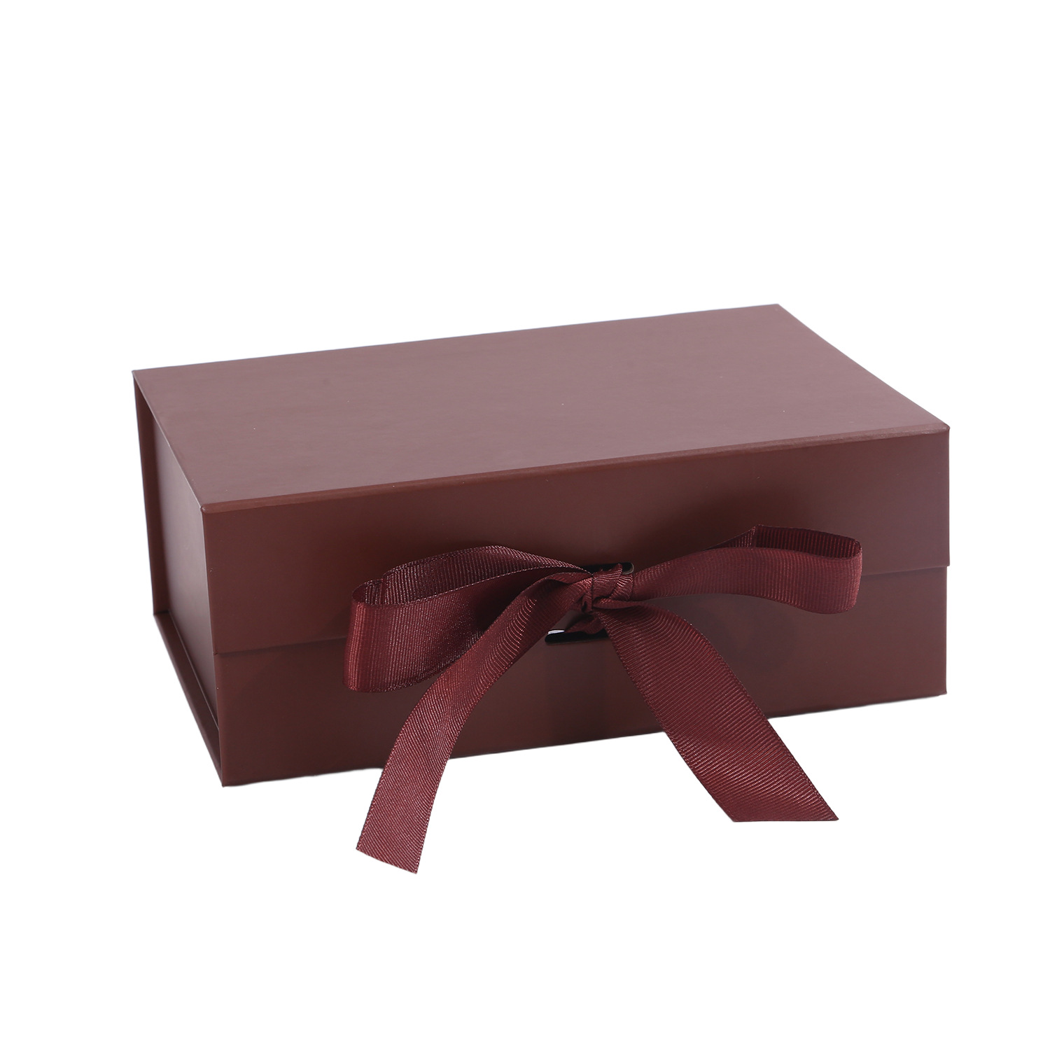 Caja plegable con cinta marrón; 22*16*8,8 cm