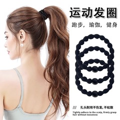 高弾性太いヘアバンド、ハイポニーテールスポーツヘッドバンド、耐久性があり髪を傷つけない、女性用のハイエンドのシンプルなヘアバンド、ヘアゴムバンド