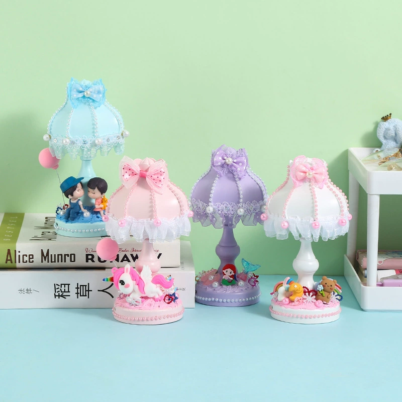Creative cartoon table lamp, bag accessory, night light, DIY, Birthday gift