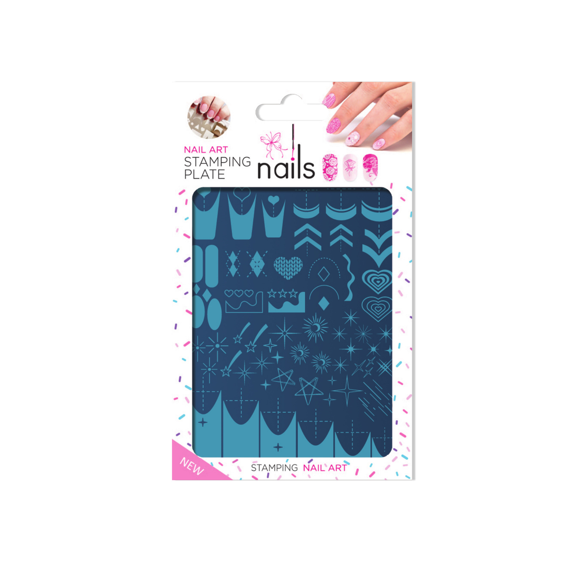 Placa de acero de transferencia de impresión de uñas de estilo explosivo transfronterizo, flor francesa, línea de mariposa, herramienta de transferencia de uñas con película de color