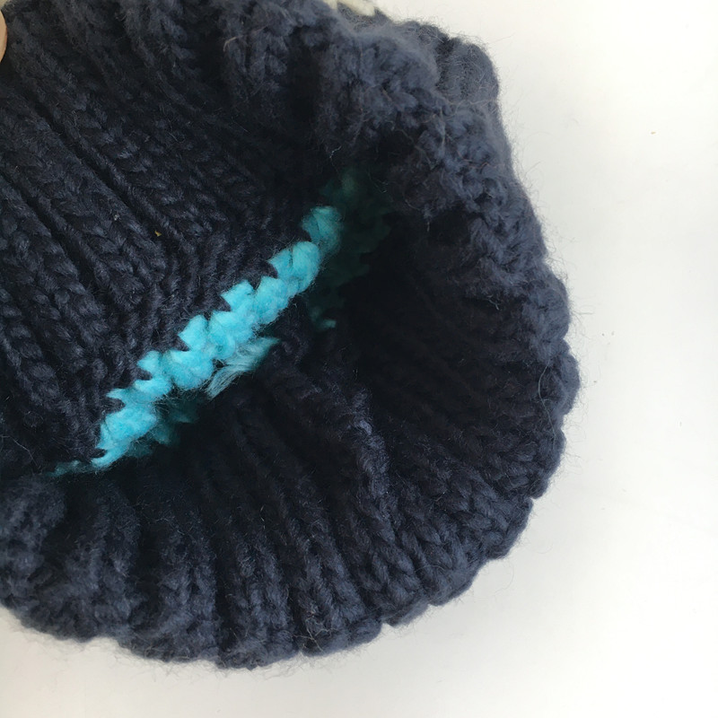 Unisex Cute colorful woolen hat for women autumn and winter warm earmuffs curled edge knitted hat earmuffs pullover cap_voghion.com