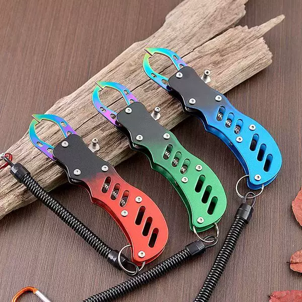 Aluminum Alloy Stainless Steel Fish Control Tongs Lightweight Anti-rust Fish Nose Tongs Fish Nose Clip Fish Grab Tongs Fish Control Tongs