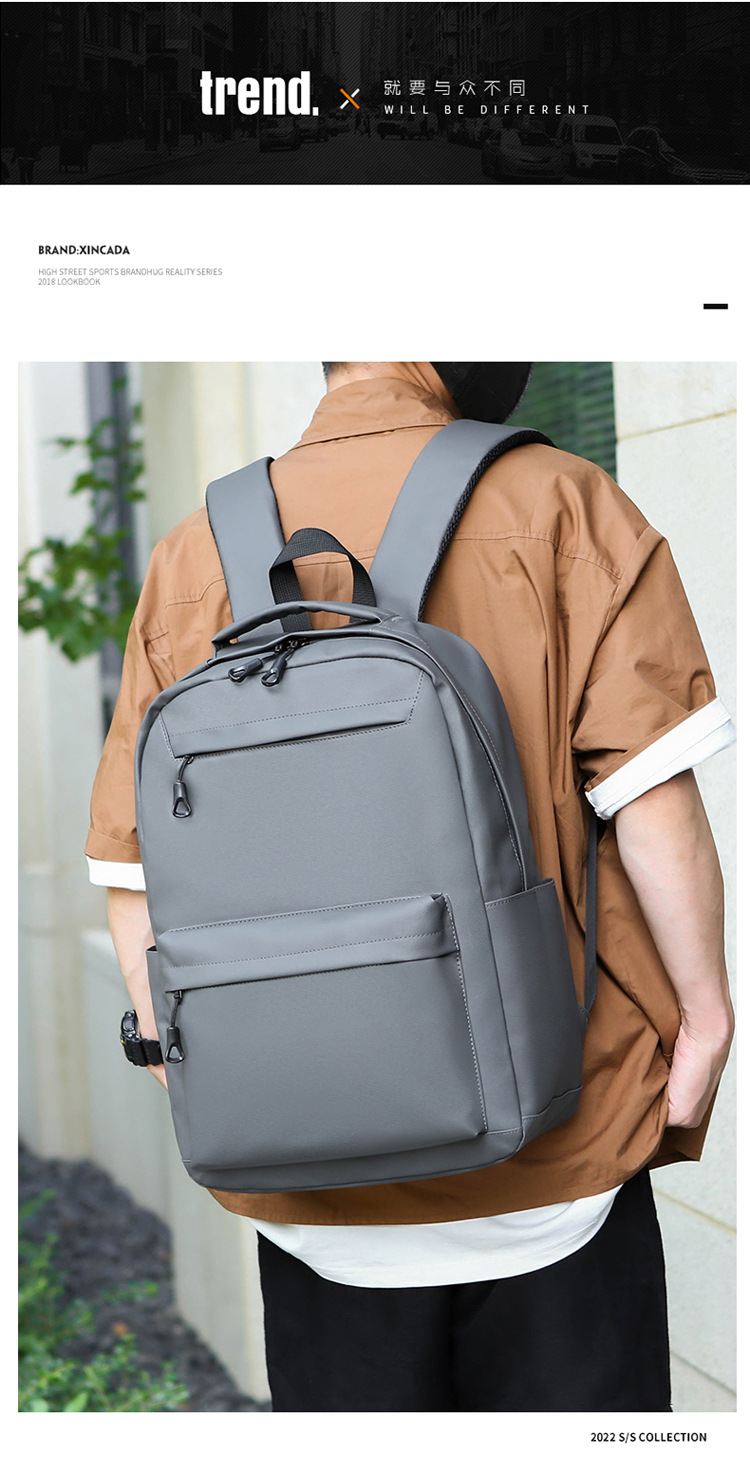 Cross-border wholesale of new large-capacity school bags for junior and senior high school students, foreign trade backpacks, men's Korean version simple commuting computer bags Application Scenario