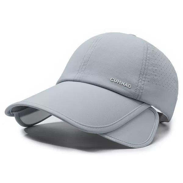 Summer Quick-Drying Outdoor Baseball Cap for Women, Thin Peaked Cap with Retractable Brim, Sunshade Hat for Men, Sports Sun Protection Fishing Hat