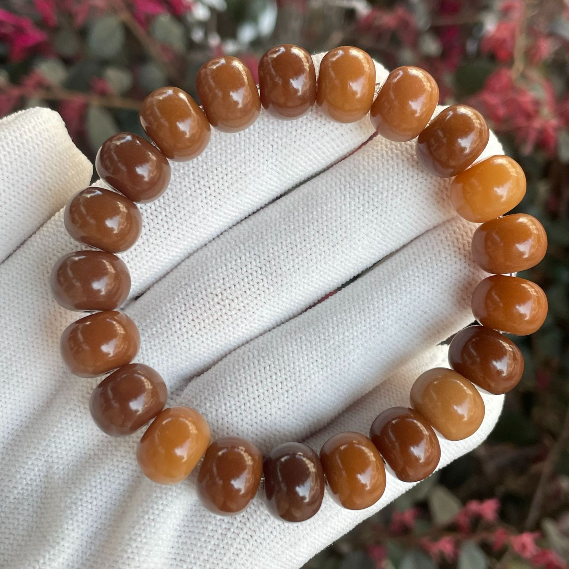 Original Ecología rica multi-tesoro pulsera de raíz de Bodhi color caramelo solo círculo bobinado suave tiro alto tres colores pulsera Bodhi