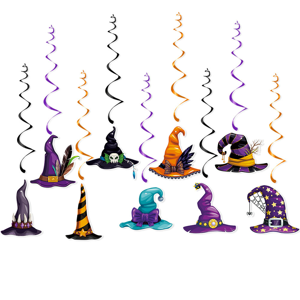 Nuevos productos de Halloween espiral colgante decoración de vacaciones espiral colgante de Halloween fiesta atmósfera decoración colgante