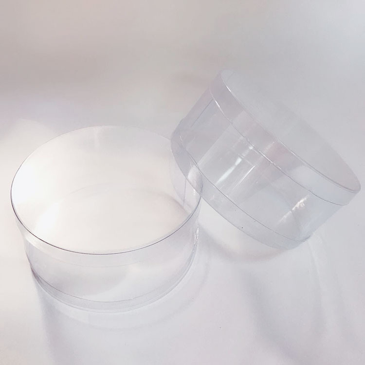供应塑料pvc筒透明圆筒上下盖圆盒pvc包装盒皮筋圆形盒吸塑圆筒