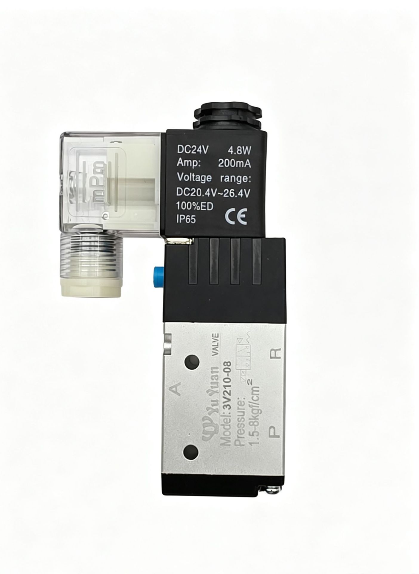 Pneumatic Solenoid Valve 4V210-08 Two-Position Five-Way Dc24V/Ac220V Reversing Digital Valve 310/410 Silver