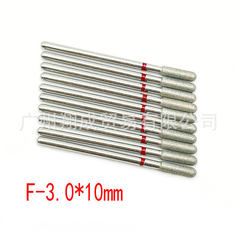 10 unids Amazon Venta caliente nail art carborundum pulido traje uñas descarga taladro piel muerta eliminación diamante Taladro