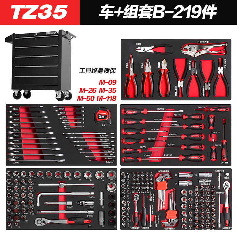 Almacenamiento de herramientas múltiples múltiples múltiples cajones gabinete de herramientas pesadas gabinete de almacenamiento carro ventas directas de fábrica de Jiangsu