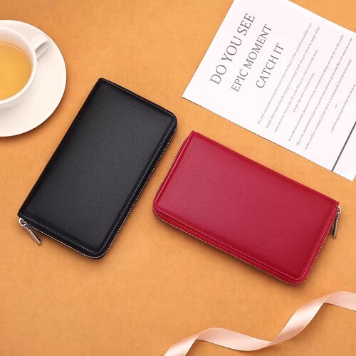Card bag, wallet, card holder, men's degausser, integrated zipper ID card holder, large-capacity, multi-functional anti-card bag, female