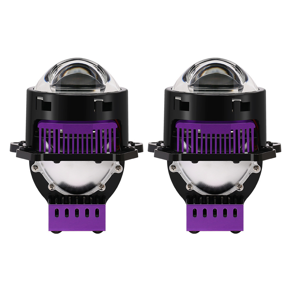 Matriz de producción de fábrica, lámpara de coche de lente grande, lámpara corta de coche láser grande de tres disparos directos de 3.0 pulgadas, faros brillantes