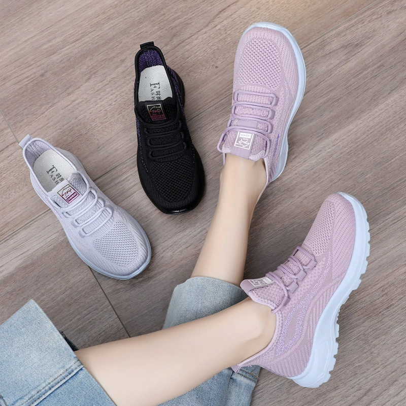 Спортивная обувь среднего и пожилого возраста женская обувь мама обувь весенняя и осенняя прогулка обувь мягкая подошва повседневная туристическая обувь нескользящая обувь пожилая обувь женщина