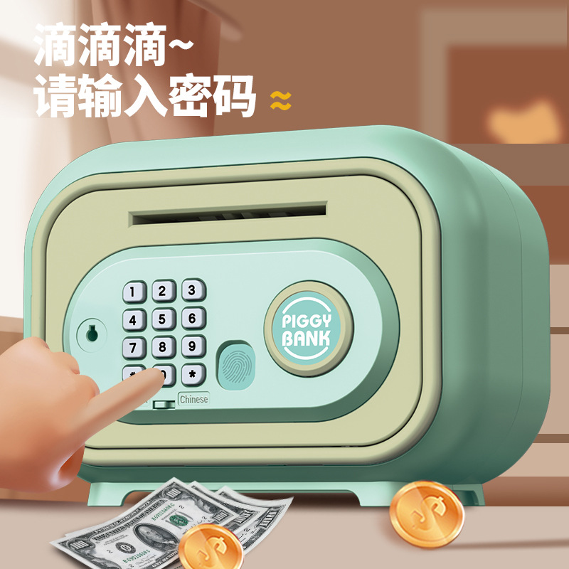 Nuevos productos transfronterizos, caja de ahorro de huellas dactilares accesible, caja de seguridad, caja de ahorro, juguetes de regalo de cumpleaños para niños