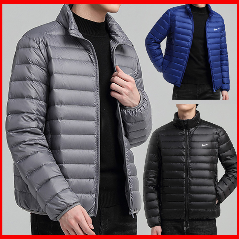 Marca ligero abajo Chaqueta corta de los hombres 2022 Otoño e Invierno nueva moda pato blanco abajo collar del soporte abrigo caliente