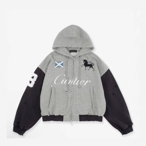 European and American Loose Stereo Animal Unicorn Stereo Pattern Men's and Women's Hoodies