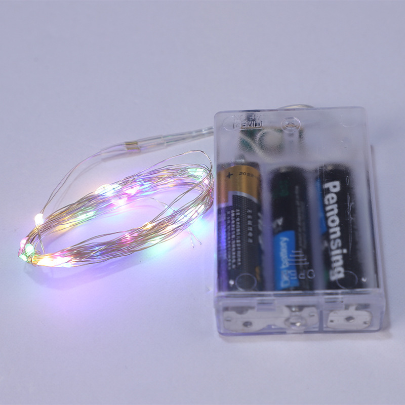 Factory direct 5 battery box copper wire lamp string 3 function flashing lamp led lamp string Christmas wave ball lamp string batch Factory direct 5 battery box copper wire lamp string 3 function flashing lamp led lamp string Christmas wave ball lamp string batch