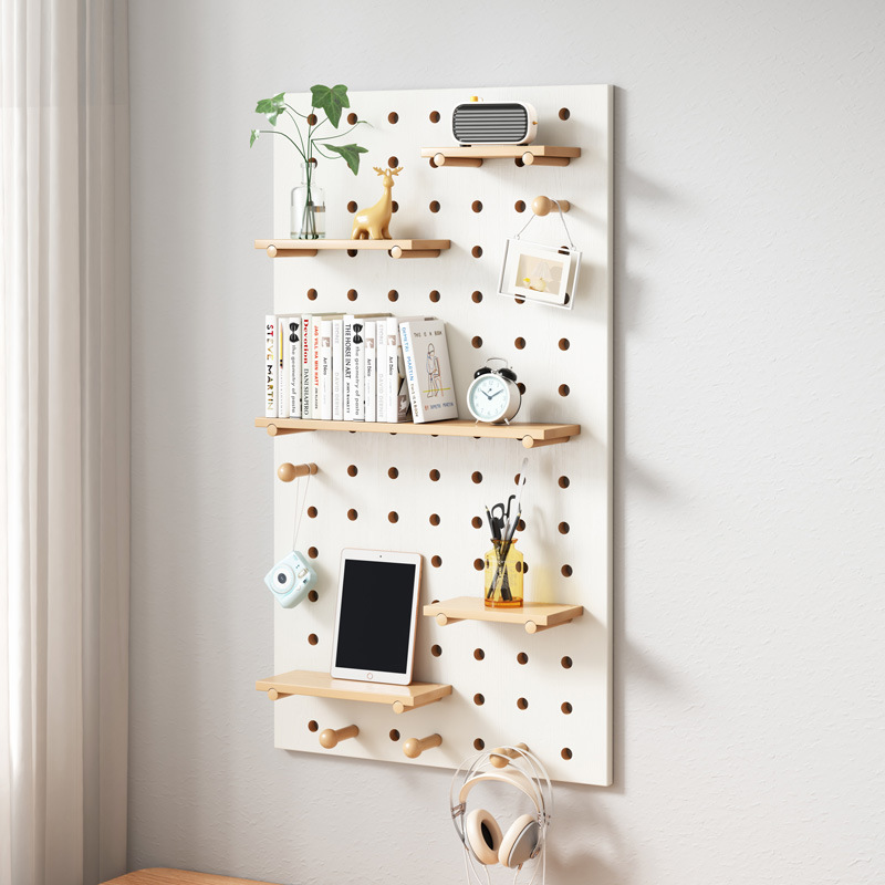 Practical Hole Board Wall Shelf Wall Bookshelf Wall Hanging Wall Shelf Partition Wall Bookshelf Storage