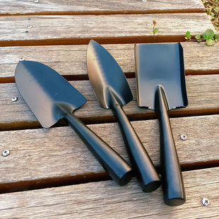 Household Flower Planting Shovel Three-Piece Set, Pointed Shovel for Digging Soil and Loosening Soil, Multi-Purpose Small Shovel, Flat Shovel, One-Piece Thickeneding