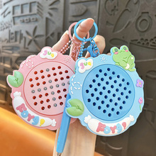 创意青蛙圆形钢珠磁吸画板钥匙扣趣味解压学生玩具书包挂件批发