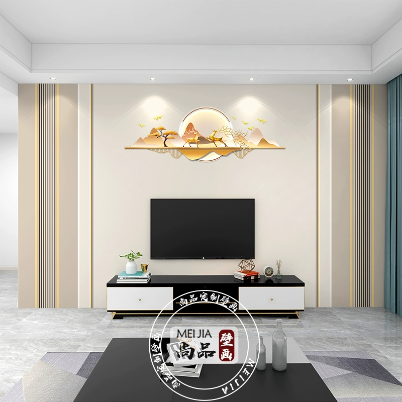 Wall wallpaper (1 m²) seamless luxury line grille, multiple substrates and embossed finishes