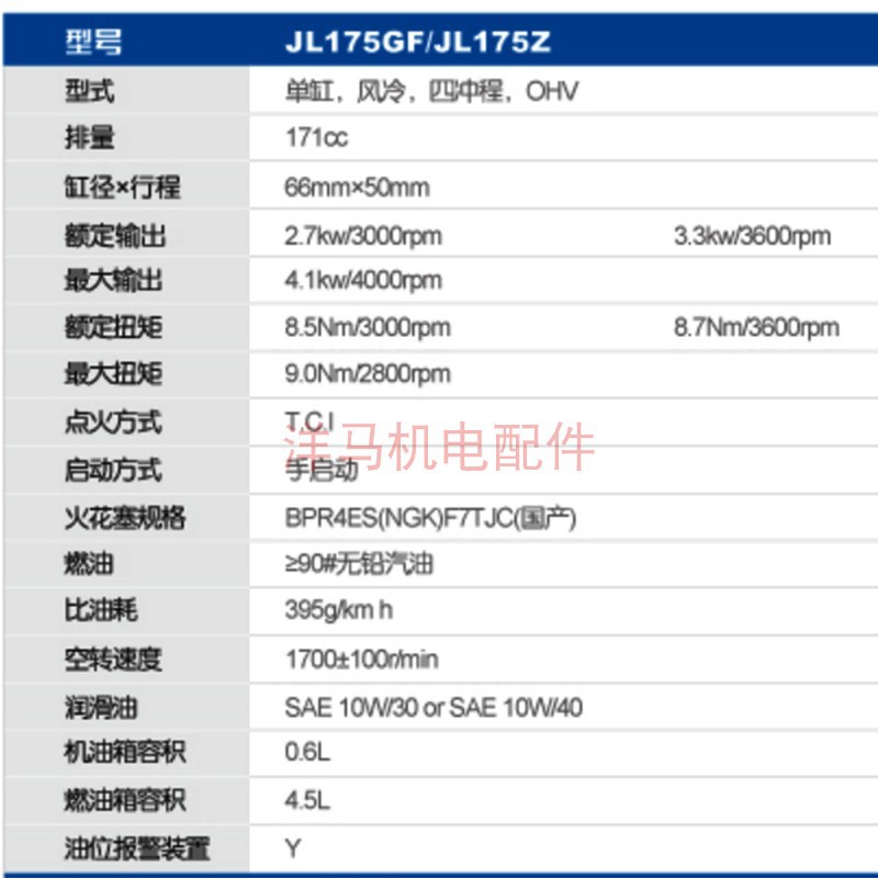 Shanghai Double-Hand Small Gasoline Engine Mz/Jl175 Rail Transport Vehicle Trowel Machine Rice Transplanter Seedling Machine Head