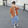 Children's set for boys, spring shirt, jeans, western style, suitable for teen, children's clothing