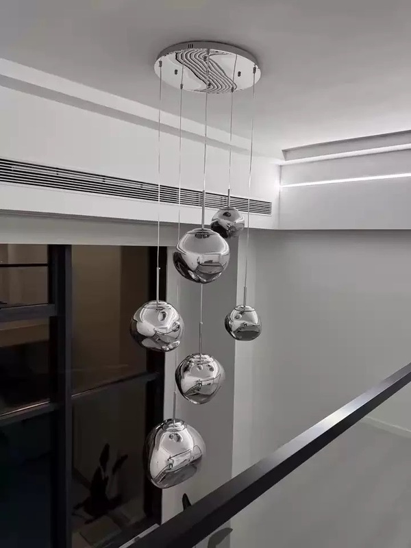 デザイナー溶岩レストランシャンデリアファッションシンプルloft階段別荘複式マンション不規則ランプ卸売り|undefined