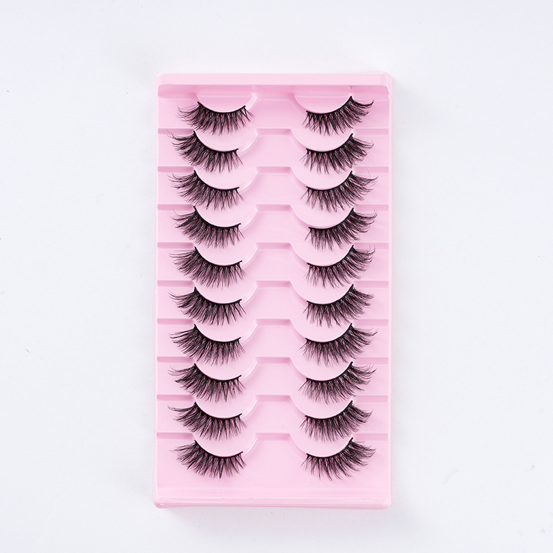 Pestañas postizas de diablo insertadas a mano natural grueso suave par de pelo de hadas Injerto de pestañas de dibujos animados al por mayor