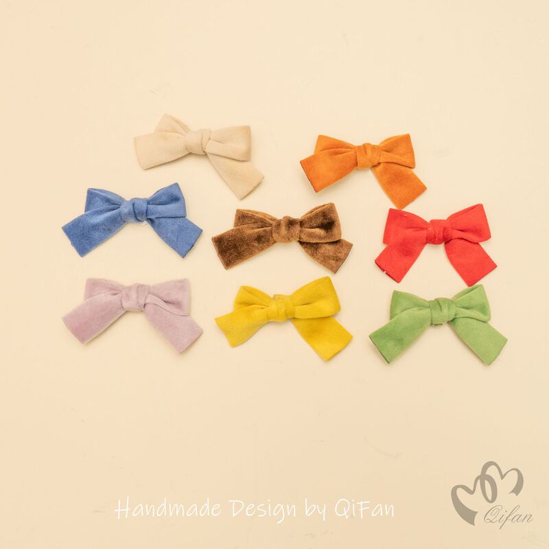 Korean Style Velvet Large Cut Bow Kidsren's Sweet Fabric Hair Accessories Hairpin Accessories Clothing Shoes and Socks Accessories
