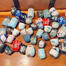 日式小茶杯高温陶瓷小酒杯子茶具喝茶釉下彩家用餐厅批发功夫茶杯