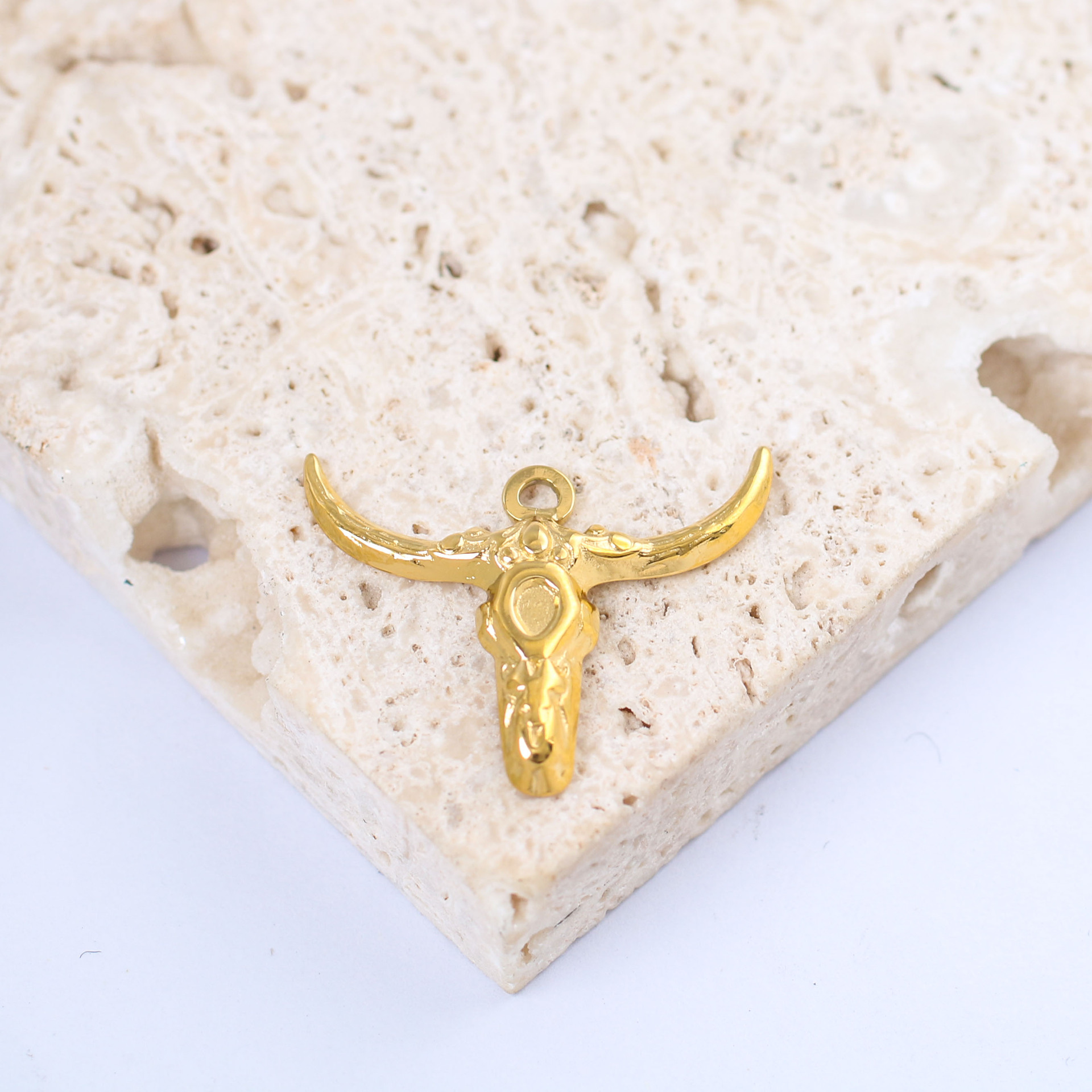 3 Stück Bull Head Charms Persönlichkeit Tier Edelstahl Anhänger DIY Halskette Armband Schmuck Zeug Erkenntnisse Zubehör – Detail 6