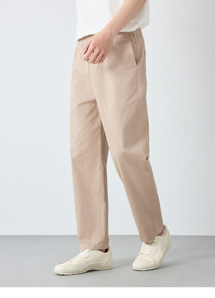 Quần kaki nam công sở ống đứng dáng thẳng vải cotton pha — đen chi tiết 16