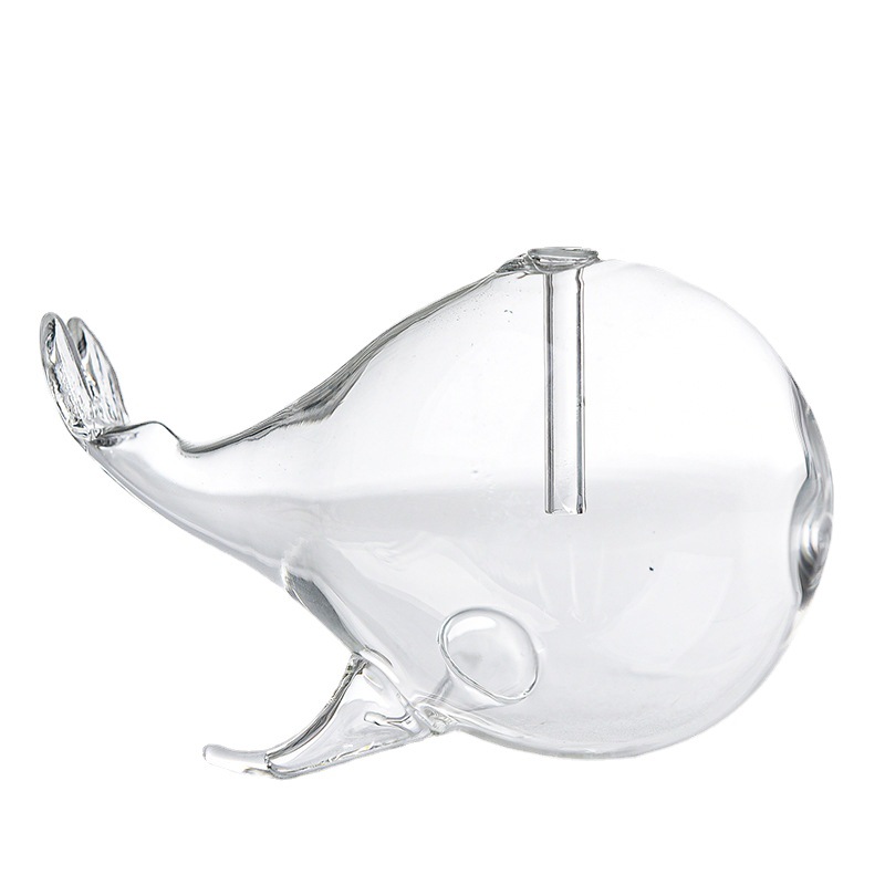 Ballena creativa lámpara de aceite de vidrio candelero decoración nórdico romántico simple Hogar Moderno escritorio lámpara de mantequilla libre de humo