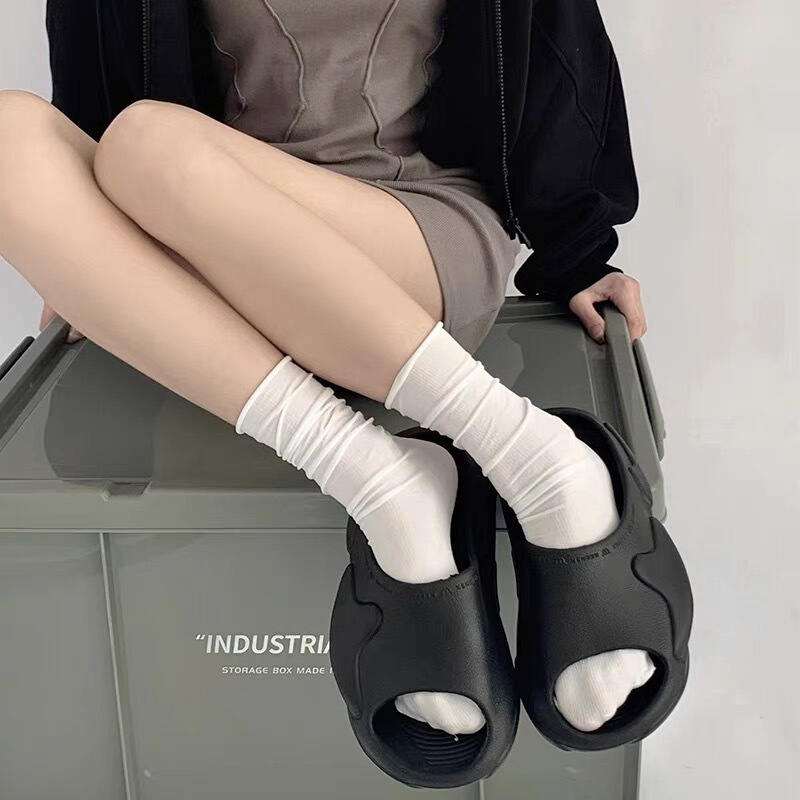Pile socks summer thin mid-calf length socks Japanese solid color candy ice socks women's socks velvet long socks for students