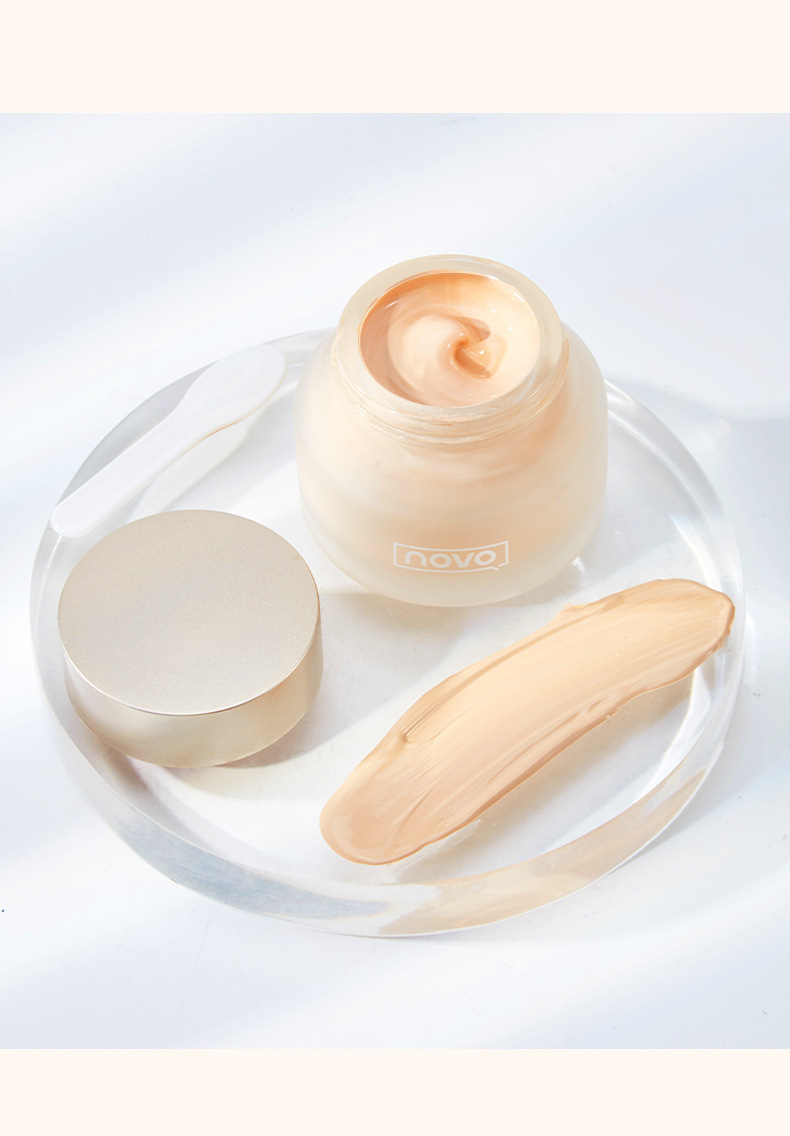 NOVO Foundation provides concealer, moisture retention, long-lasting makeup without smudge, water resistance, sweat resistance, oil control, dry skin, light cream skin foundation undefined