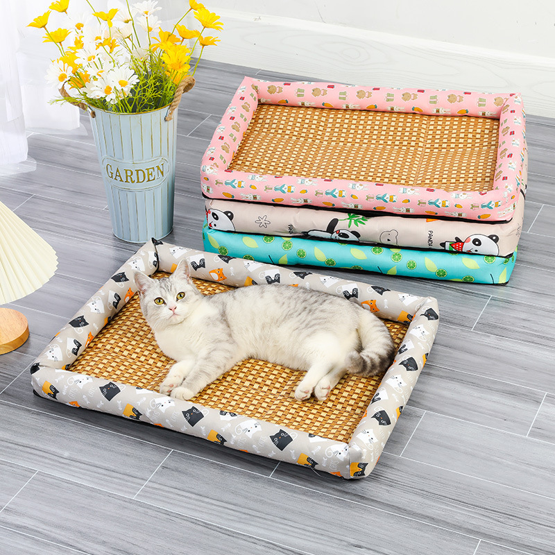 Straight Ice Summer Cat and Nest Pet Dog Bed Cool Mat_voghion.com